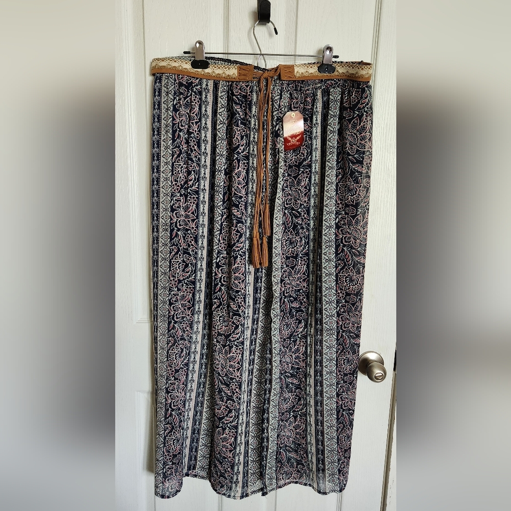 Faded Glory Floral Maxi Skirt NO BELT